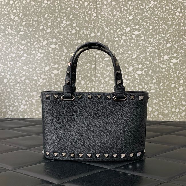 VALENTINO ROCKSTUD mini grained calfskin bag SHI16 black VALENTINO ROCKSTUD mini grained calfskin bag SHI16 black