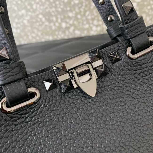 VALENTINO ROCKSTUD mini grained calfskin bag SHI16 black VALENTINO ROCKSTUD mini grained calfskin bag SHI16 black