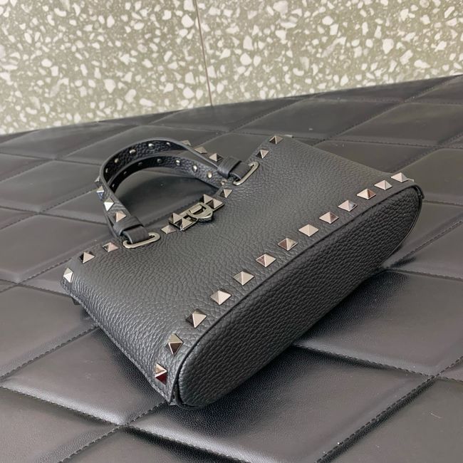 VALENTINO ROCKSTUD mini grained calfskin bag SHI16 black VALENTINO ROCKSTUD mini grained calfskin bag SHI16 black