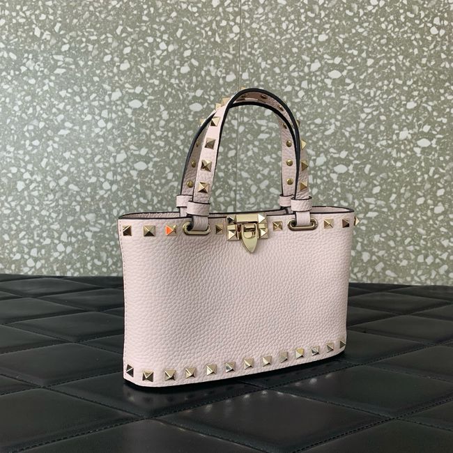 VALENTINO ROCKSTUD mini grained calfskin bag SHI16 light pink VALENTINO ROCKSTUD mini grained calfskin bag SHI16 light pink