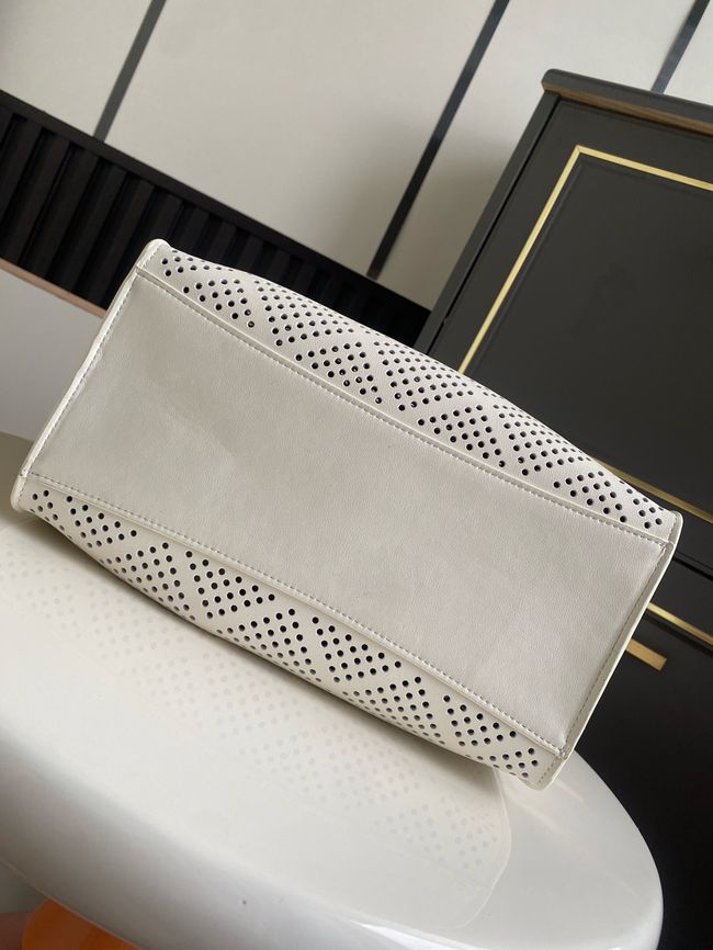 CHANEL 25 Small Handbag Perforated Calfskin AS5293 Ivory CHANEL 25 Small Handbag Perforated Calfskin AS5293 Ivory