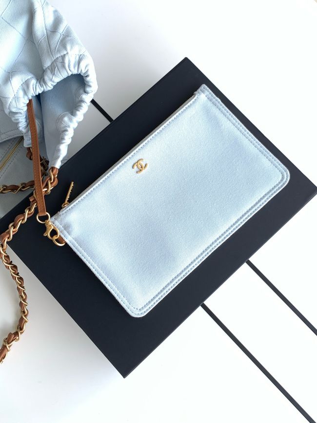 CHANEL Small Shopping Bag AS6191 light blue CHANEL Small Shopping Bag AS6191 light blue
