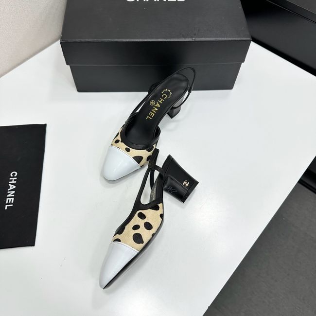 Chanel Slingbacks Lambskin & Mixed Fibers 65MM G31318-3 Chanel Slingbacks Lambskin & Mixed Fibers 65MM G31318-3