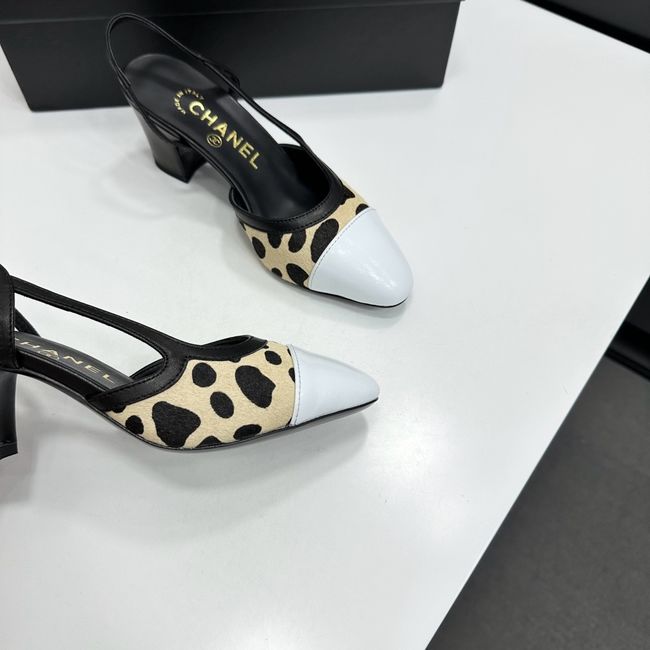 Chanel Slingbacks Lambskin & Mixed Fibers 65MM G31318-3 Chanel Slingbacks Lambskin & Mixed Fibers 65MM G31318-3