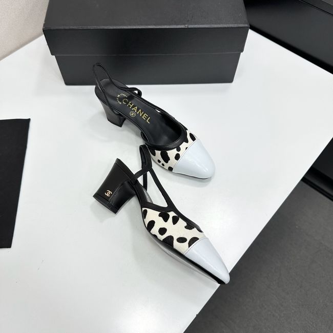 Chanel Slingbacks Lambskin & Mixed Fibers 65MM G31318-5 Chanel Slingbacks Lambskin & Mixed Fibers 65MM G31318-5