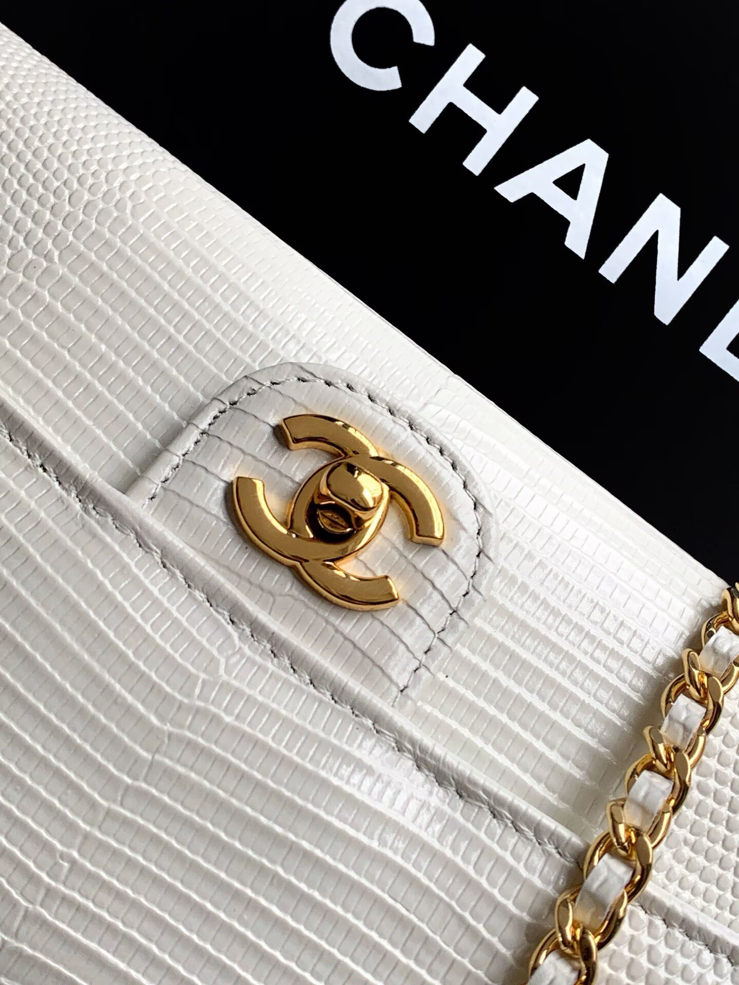 Chanel 26A Original Leather CC Handbag A6430 White