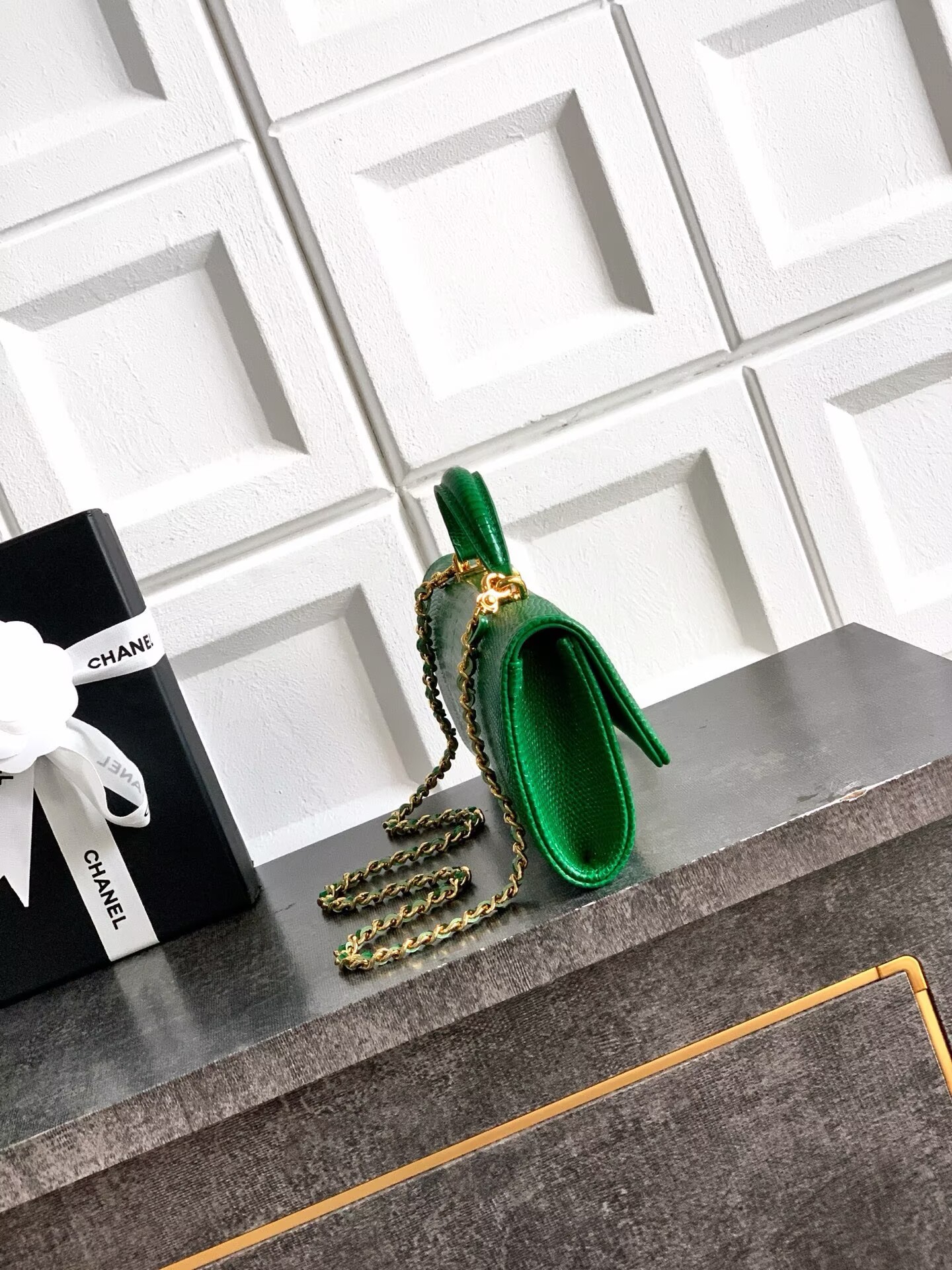 Chanel 26A Original Leather CC Handbag A6430 Green