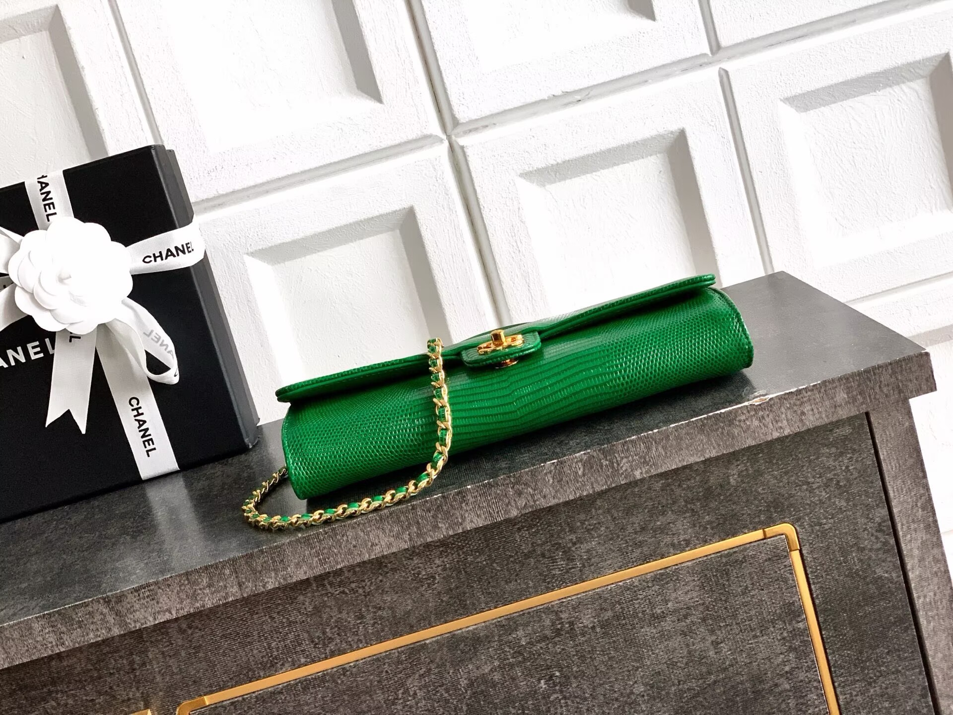 Chanel 26A Original Leather CC Handbag A6430 Green