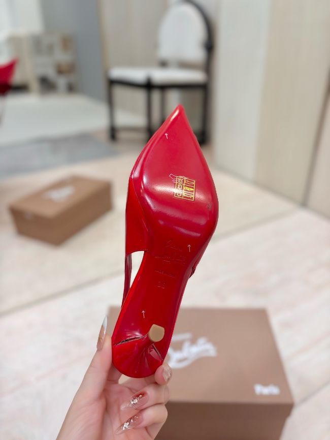 Christian Louboutin Slingbacks Lambskin 8.5CM 65078-3 Christian Louboutin Slingbacks Lambskin 8.5CM 65078-3