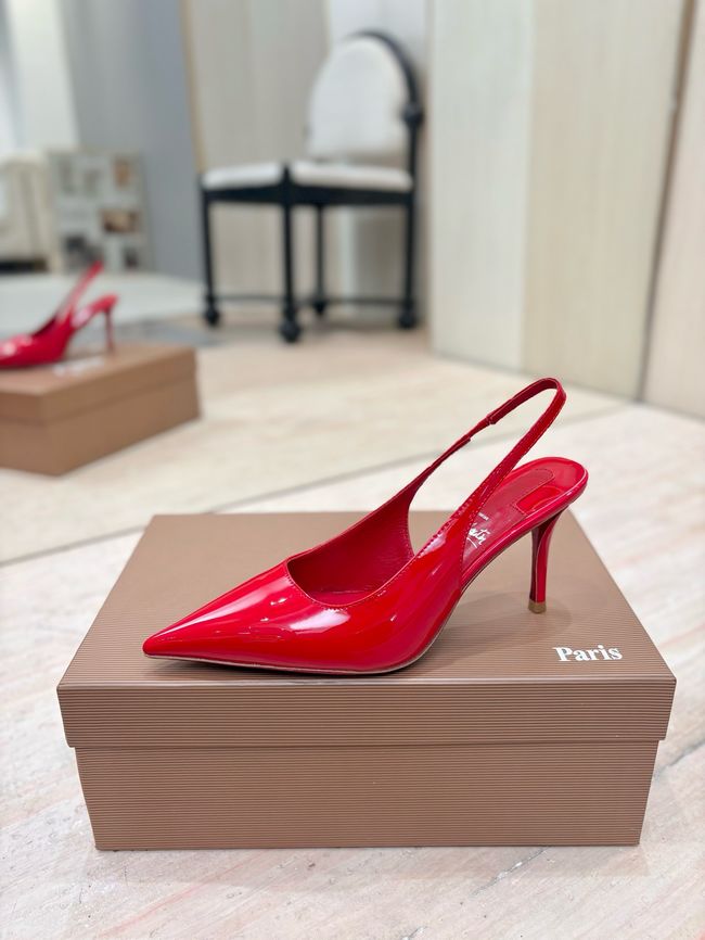 Christian Louboutin Slingbacks Lambskin 8.5CM 65078-3 Christian Louboutin Slingbacks Lambskin 8.5CM 65078-3