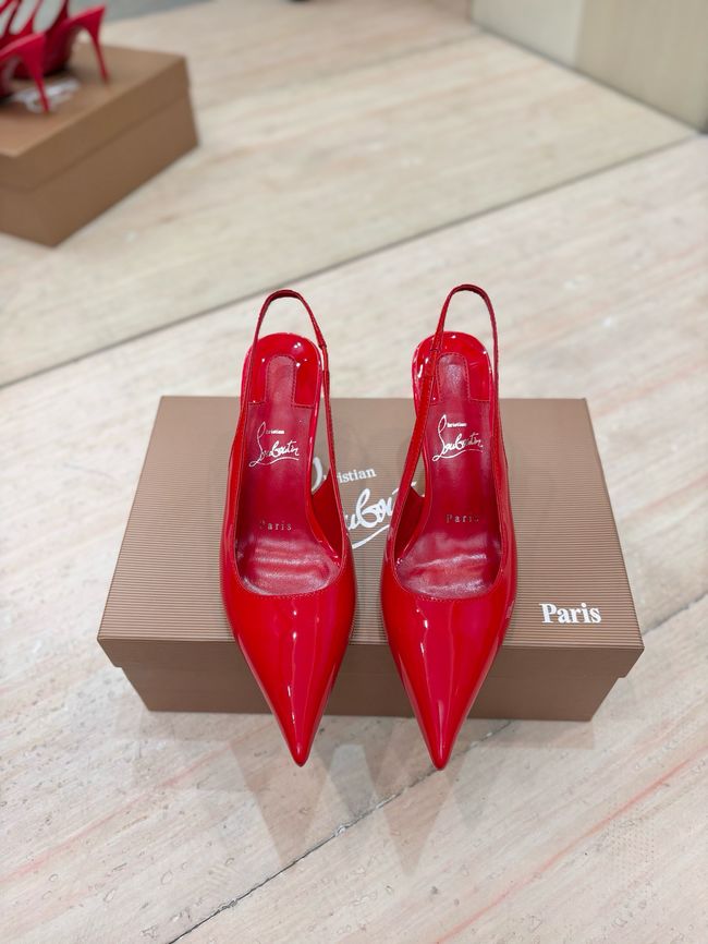 Christian Louboutin Slingbacks Lambskin 8.5CM 65078-3 Christian Louboutin Slingbacks Lambskin 8.5CM 65078-3
