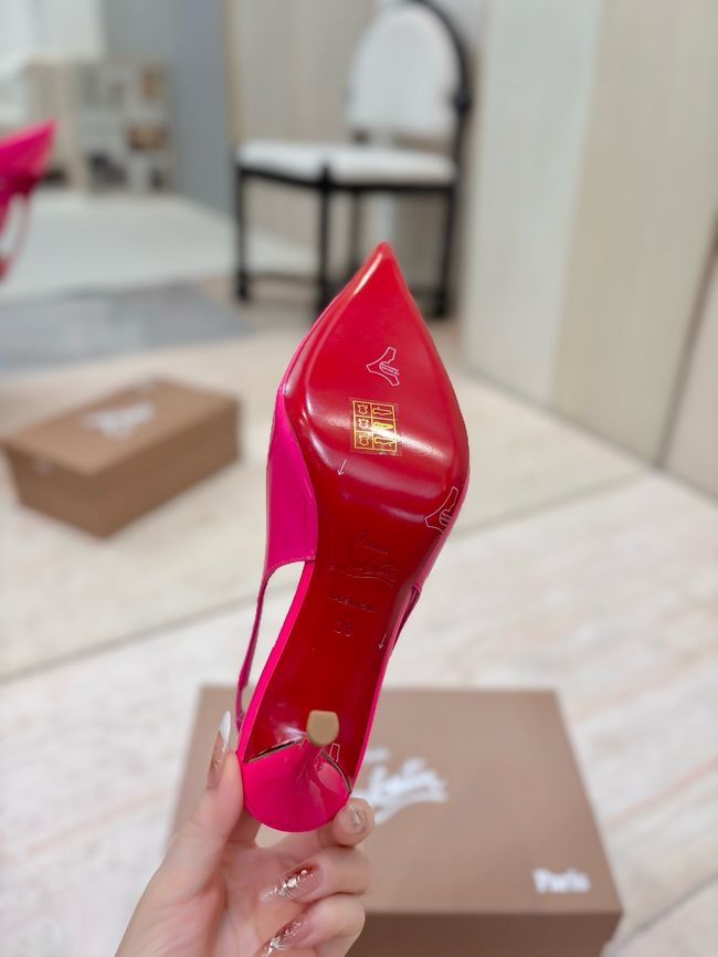 Christian Louboutin Slingbacks Lambskin 8.5CM 65078-4 Christian Louboutin Slingbacks Lambskin 8.5CM 65078-4