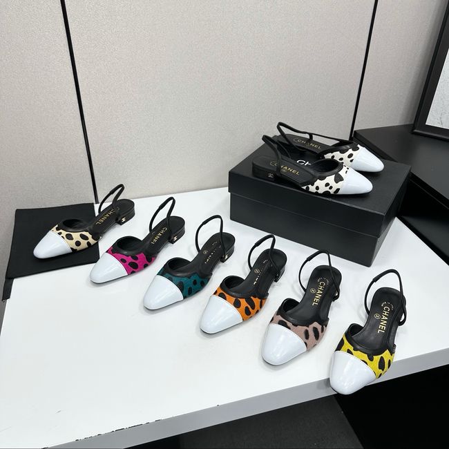 Chanel Slingbacks Lambskin & Mixed Fibers 65080-1 Chanel Slingbacks Lambskin & Mixed Fibers 65080-1
