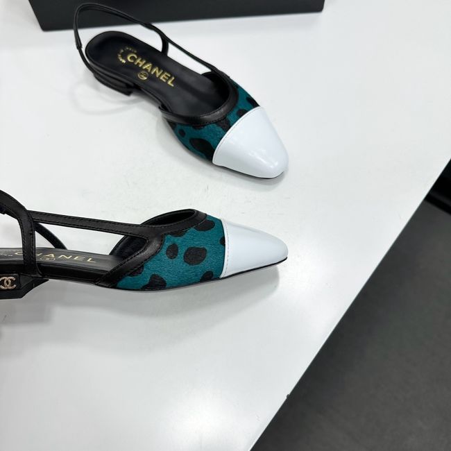 Chanel Slingbacks Lambskin & Mixed Fibers 65080-1 Chanel Slingbacks Lambskin & Mixed Fibers 65080-1