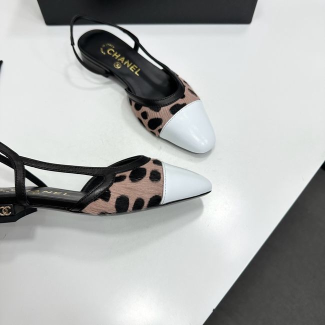 Chanel Slingbacks Lambskin & Mixed Fibers 65080-2 Chanel Slingbacks Lambskin & Mixed Fibers 65080-2