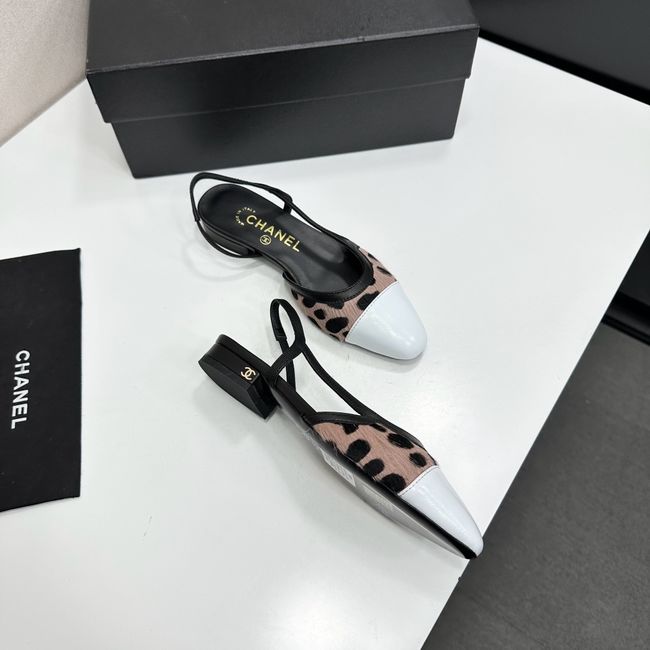 Chanel Slingbacks Lambskin & Mixed Fibers 65080-2 Chanel Slingbacks Lambskin & Mixed Fibers 65080-2