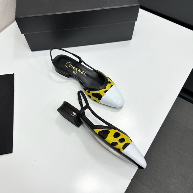 Chanel Slingbacks Lambskin & Mixed Fibers 65080-3 Chanel Slingbacks Lambskin & Mixed Fibers 65080-3