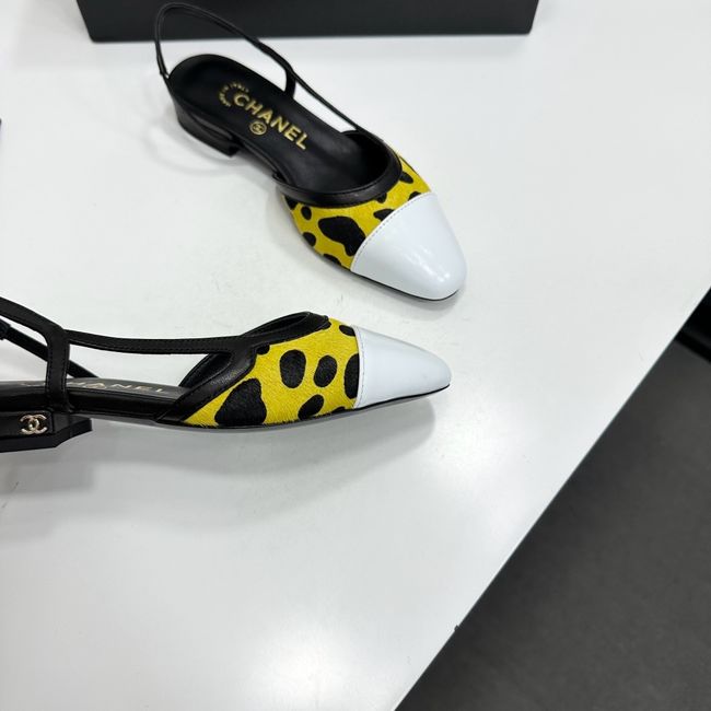 Chanel Slingbacks Lambskin & Mixed Fibers 65080-3 Chanel Slingbacks Lambskin & Mixed Fibers 65080-3