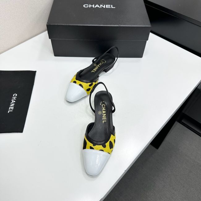 Chanel Slingbacks Lambskin & Mixed Fibers 65080-3 Chanel Slingbacks Lambskin & Mixed Fibers 65080-3