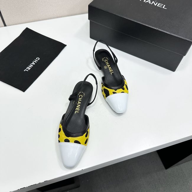 Chanel Slingbacks Lambskin & Mixed Fibers 65080-3 Chanel Slingbacks Lambskin & Mixed Fibers 65080-3