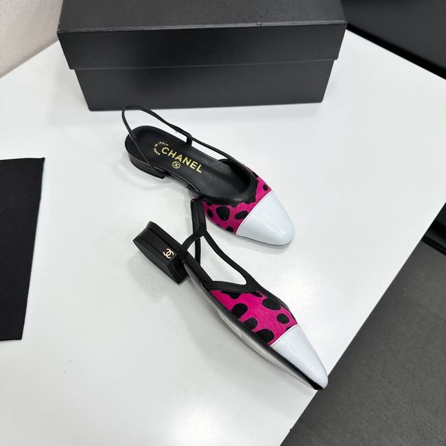 Chanel Slingbacks Lambskin & Mixed Fibers 65080-5 Chanel Slingbacks Lambskin & Mixed Fibers 65080-5