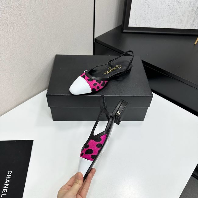 Chanel Slingbacks Lambskin & Mixed Fibers 65080-5 Chanel Slingbacks Lambskin & Mixed Fibers 65080-5