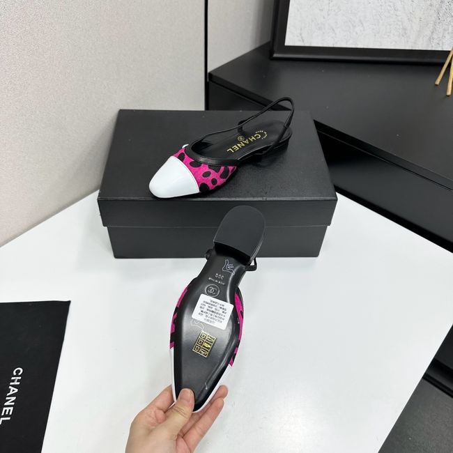 Chanel Slingbacks Lambskin & Mixed Fibers 65080-5 Chanel Slingbacks Lambskin & Mixed Fibers 65080-5