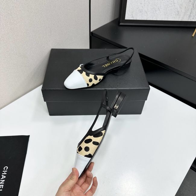 Chanel Slingbacks Lambskin & Mixed Fibers 65080-6 Chanel Slingbacks Lambskin & Mixed Fibers 65080-6
