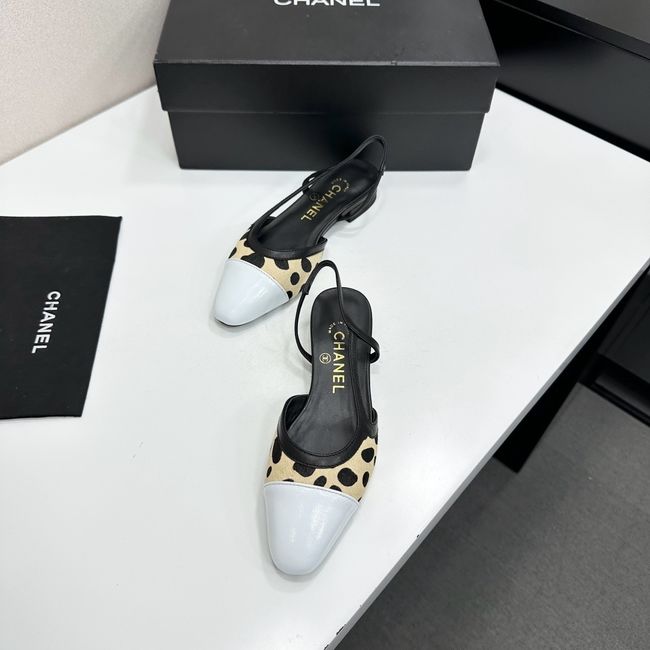 Chanel Slingbacks Lambskin & Mixed Fibers 65080-6 Chanel Slingbacks Lambskin & Mixed Fibers 65080-6