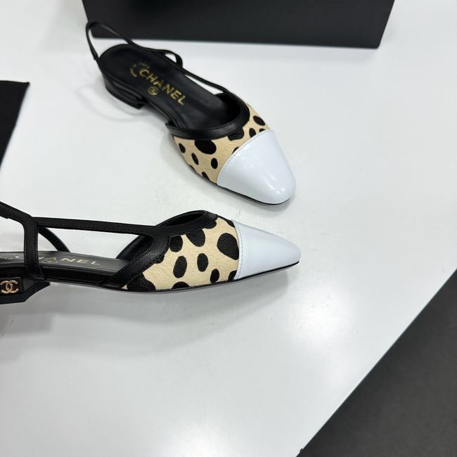 Chanel Slingbacks Lambskin & Mixed Fibers 65080-6 Chanel Slingbacks Lambskin & Mixed Fibers 65080-6
