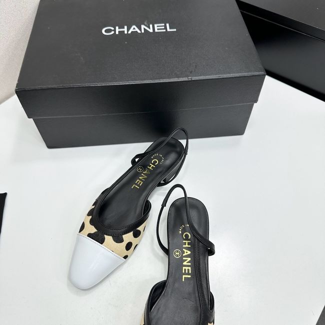 Chanel Slingbacks Lambskin & Mixed Fibers 65080-6 Chanel Slingbacks Lambskin & Mixed Fibers 65080-6