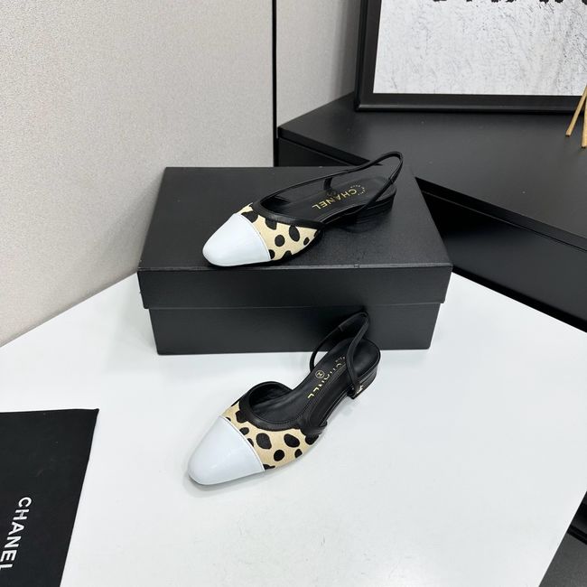 Chanel Slingbacks Lambskin & Mixed Fibers 65080-6 Chanel Slingbacks Lambskin & Mixed Fibers 65080-6