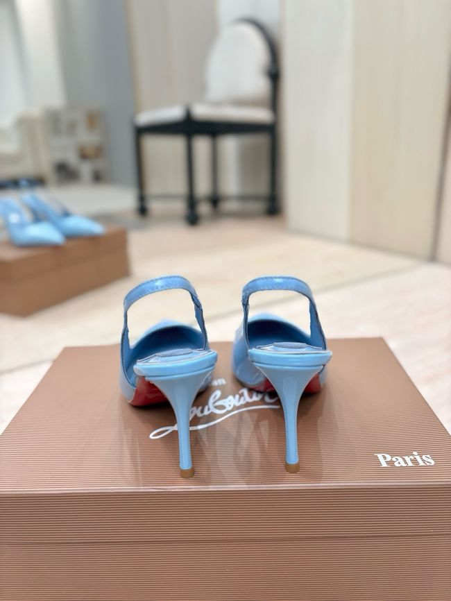 Christian Louboutin Slingbacks Lambskin 8.5CM 65078-10 Christian Louboutin Slingbacks Lambskin 8.5CM 65078-10