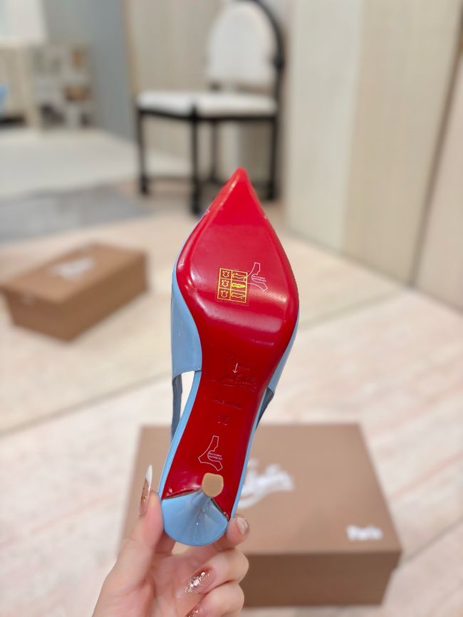 Christian Louboutin Slingbacks Lambskin 8.5CM 65078-10 Christian Louboutin Slingbacks Lambskin 8.5CM 65078-10