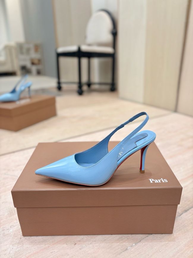 Christian Louboutin Slingbacks Lambskin 8.5CM 65078-10 Christian Louboutin Slingbacks Lambskin 8.5CM 65078-10