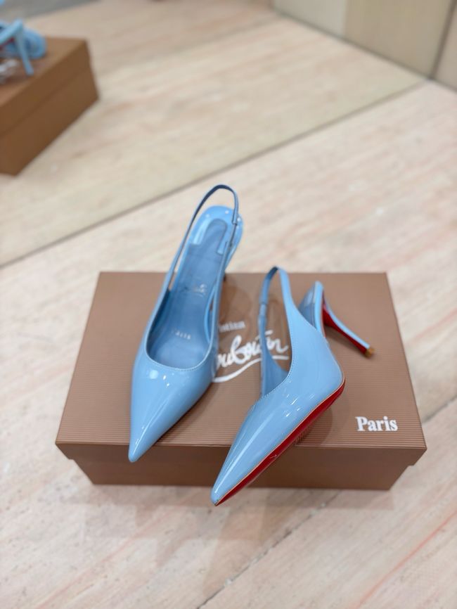 Christian Louboutin Slingbacks Lambskin 8.5CM 65078-10 Christian Louboutin Slingbacks Lambskin 8.5CM 65078-10