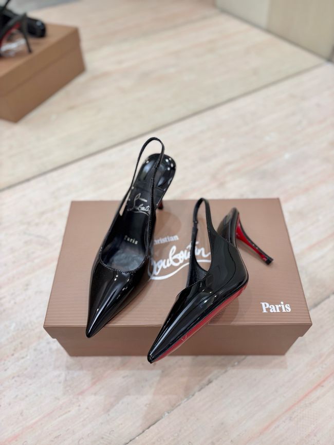 Christian Louboutin Slingbacks Lambskin 8.5CM 65078-7 Christian Louboutin Slingbacks Lambskin 8.5CM 65078-7