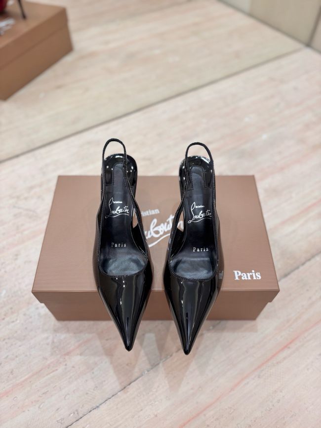 Christian Louboutin Slingbacks Lambskin 8.5CM 65078-7 Christian Louboutin Slingbacks Lambskin 8.5CM 65078-7