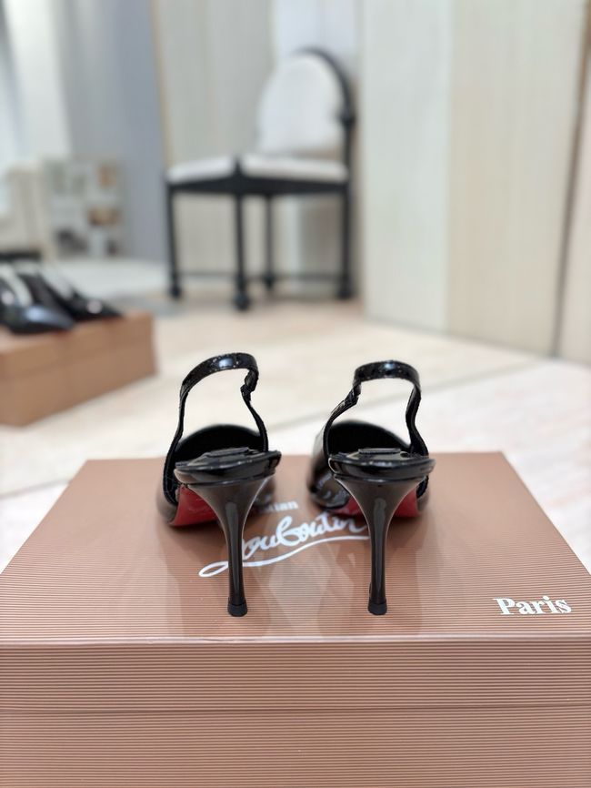 Christian Louboutin Slingbacks Lambskin 8.5CM 65078-7 Christian Louboutin Slingbacks Lambskin 8.5CM 65078-7