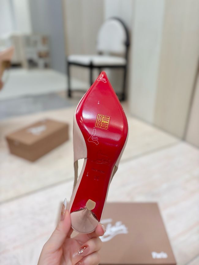Christian Louboutin Slingbacks Lambskin 8.5CM 65078-9 Christian Louboutin Slingbacks Lambskin 8.5CM 65078-9