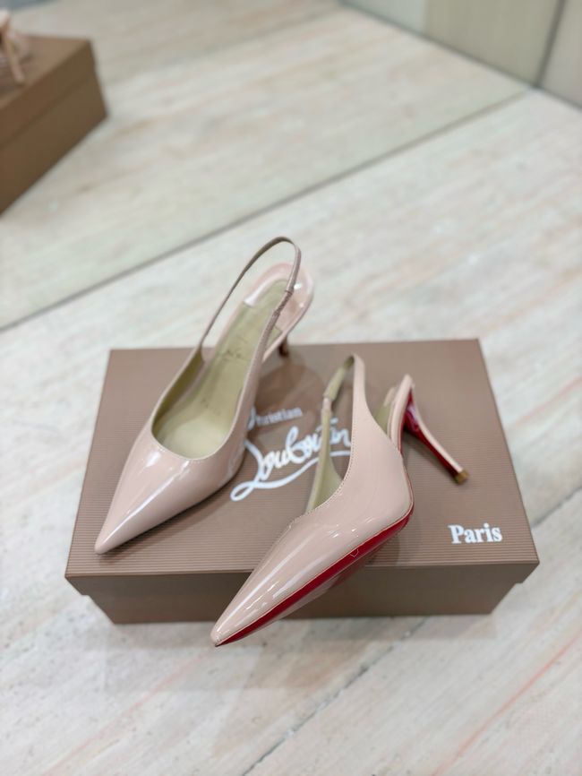 Christian Louboutin Slingbacks Lambskin 8.5CM 65078-9 Christian Louboutin Slingbacks Lambskin 8.5CM 65078-9