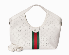 Gucci Giglio small tote bag 860845 Variation white GG leather