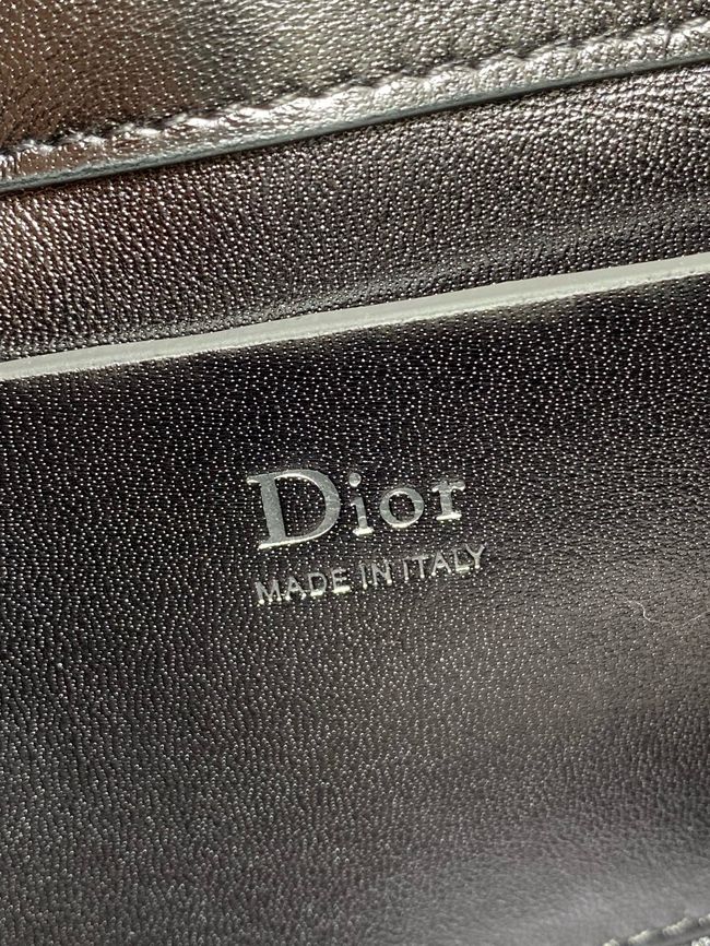 My Dior Mini Bag Cannage patent leather S0985PU silver gray&silver chain My Dior Mini Bag Cannage patent leather S0985PU silver gray&silver chain