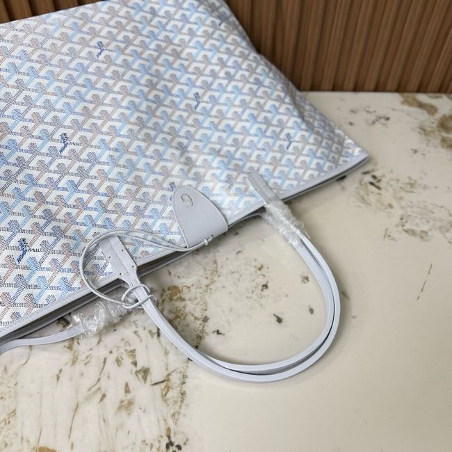 Goyard Goyardine canvas & Chevroches calfskin Large bag CL09P LIGHT BLUE Goyard Goyardine canvas & Chevroches calfskin Large bag CL09P LIGHT BLUE