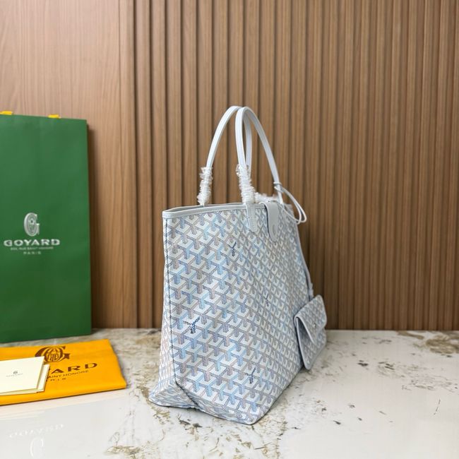 Goyard Goyardine canvas & Chevroches calfskin Large bag CL09P LIGHT BLUE Goyard Goyardine canvas & Chevroches calfskin Large bag CL09P LIGHT BLUE