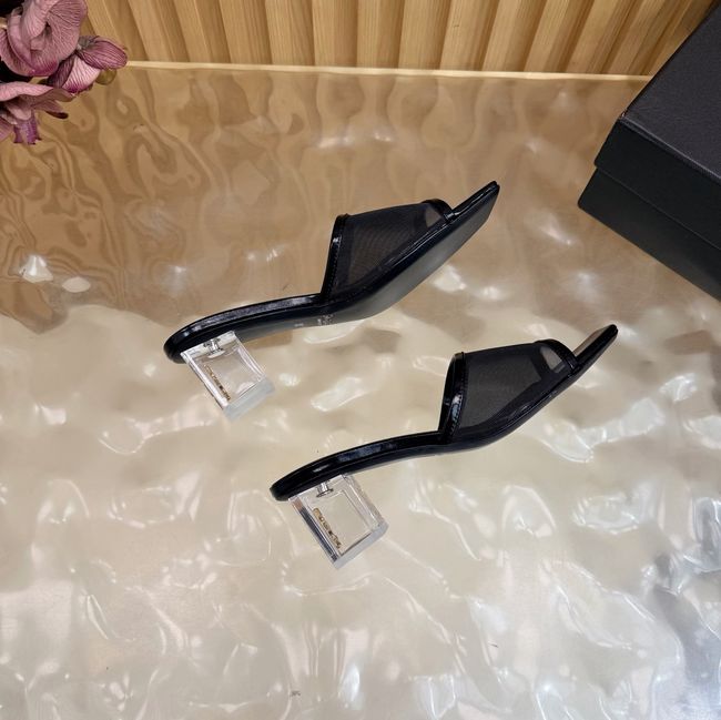 Yves saint Laurent SIP mule sandals in mesh and python 67092-4 Yves saint Laurent SIP mule sandals in mesh and python 67092-4