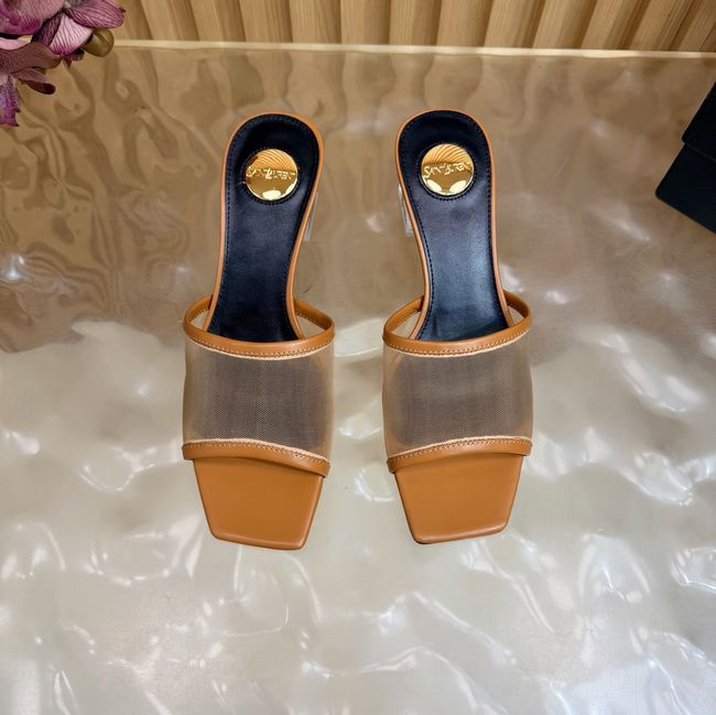 Yves saint Laurent SIP mule sandals in mesh and python 67092-6 Yves saint Laurent SIP mule sandals in mesh and python 67092-6
