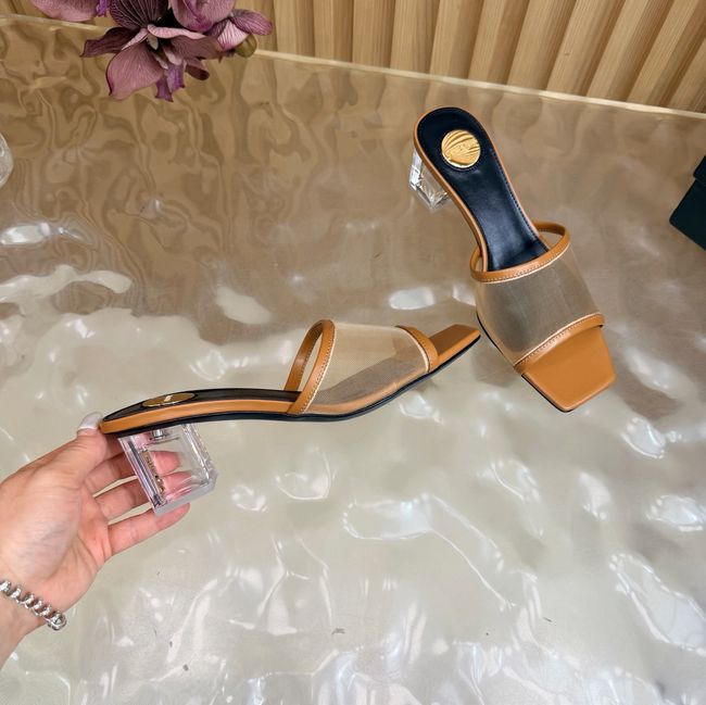 Yves saint Laurent SIP mule sandals in mesh and python 67092-6 Yves saint Laurent SIP mule sandals in mesh and python 67092-6