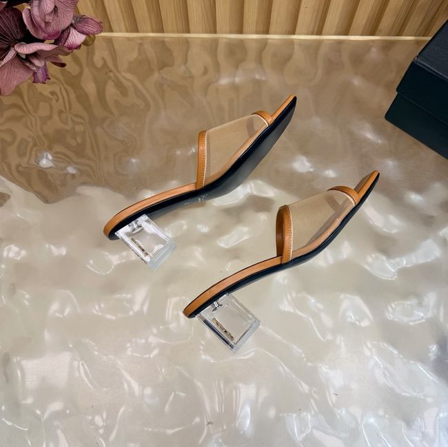 Yves saint Laurent SIP mule sandals in mesh and python 67092-6 Yves saint Laurent SIP mule sandals in mesh and python 67092-6