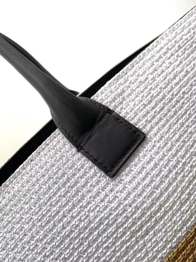 CHANEL Maxi Shopping Bag AS6148 White& Dark Beige & Black CHANEL Maxi Shopping Bag AS6148 White& Dark Beige & Black
